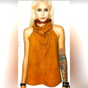 One Teaspoon Desert Moon Suede Top